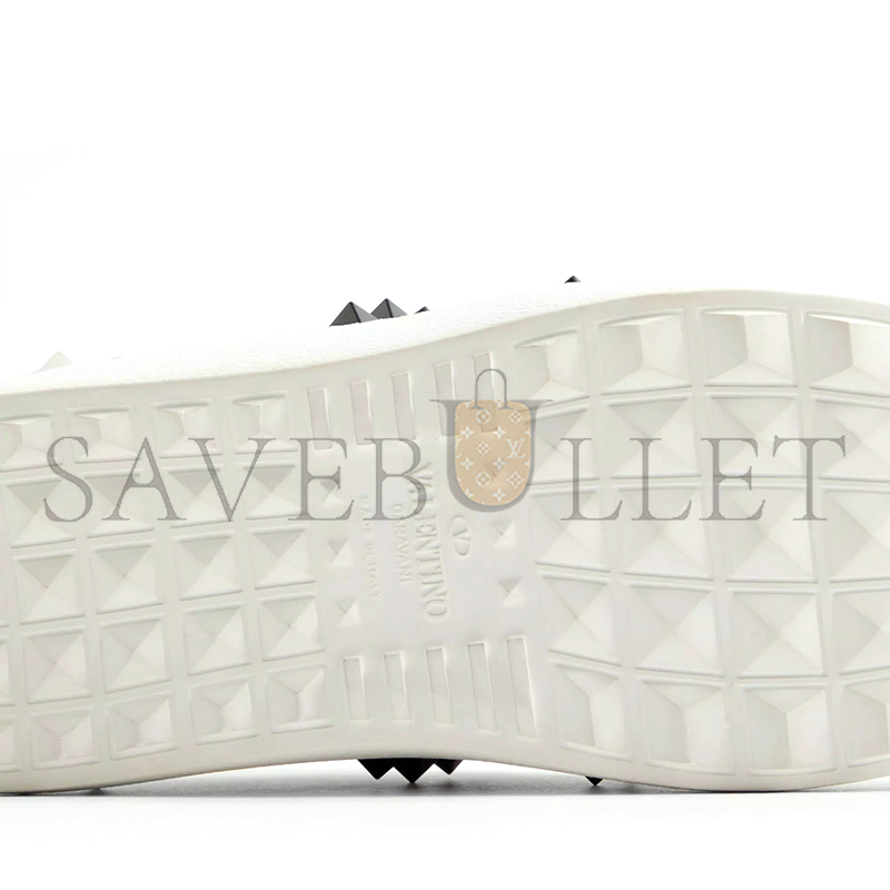 Va1e*ntin0 rockstud untitled sneaker in calfskin leather with tonal studs 7w2s0a01ltu_a01